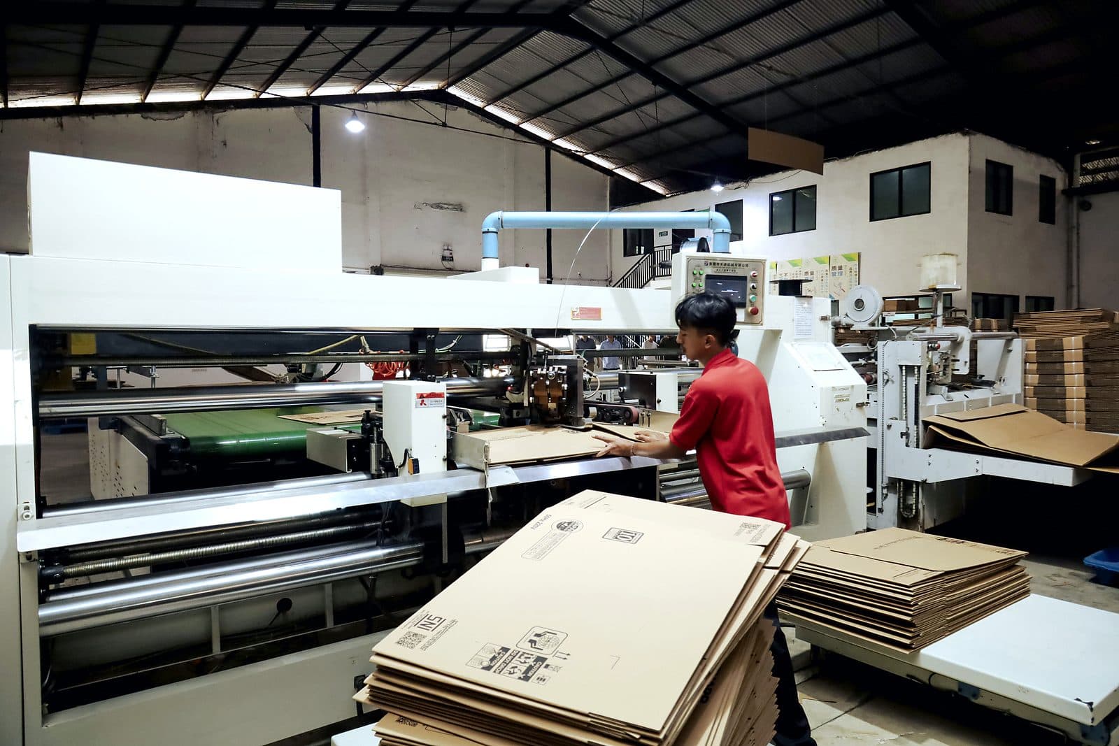 Finished sheets off the press