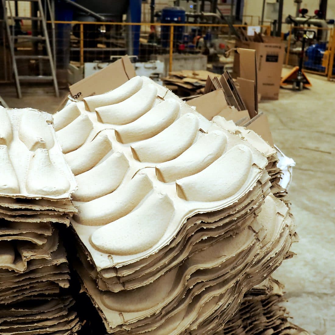 Moulded pieces off the line